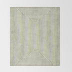 Light Green Lines Neutral Geometric Artwork Throw Blanket Gallery Image 2