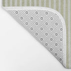 Light Green Lines Neutral Geometric Artwork Bath Mat Gallery Image 2