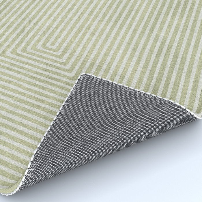 Light Green Lines Neutral Geometric Artwork Rug Gallery Image 4