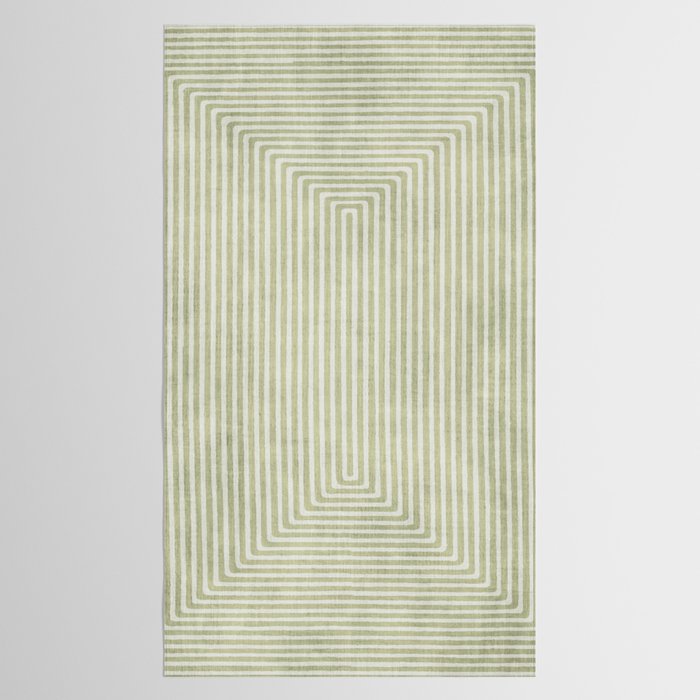 Light Green Lines Neutral Geometric Artwork Tablecloth Gallery Image 2