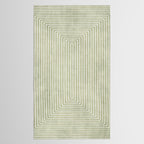 Light Green Lines Neutral Geometric Artwork Tablecloth Gallery Image 2