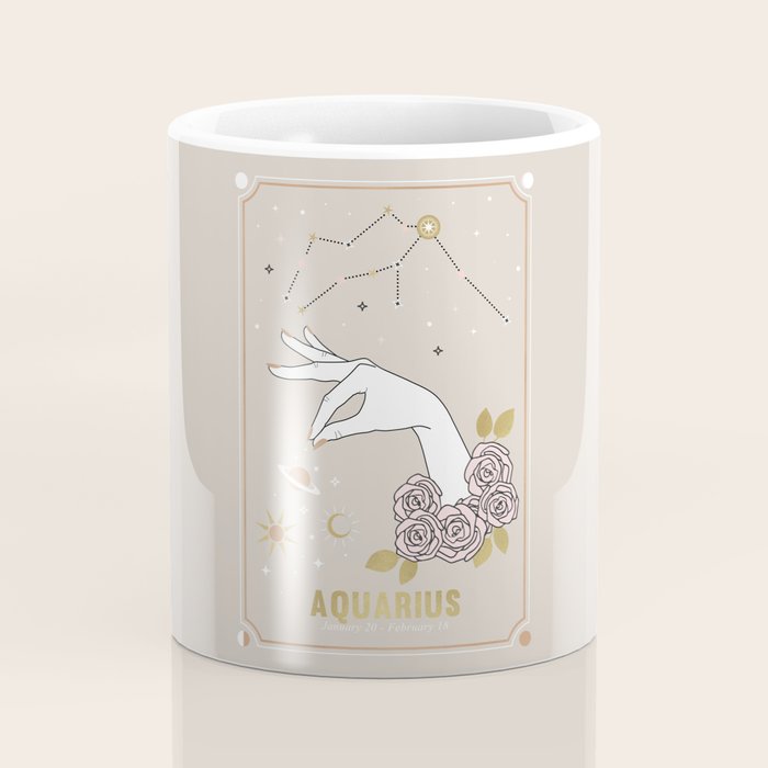 Aquarius Zodiac Sign Coffee Mug Gallery Image 4