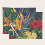 Tropical Paradise Hawaiian Floral Illustration Placemat Gallery Image 1