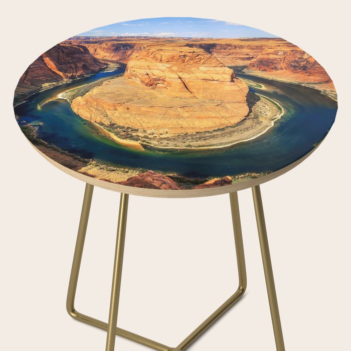 Stunning Horseshoe Bend, Colorado River, Glen Canyon scenic nature canyons photographic art print Side Table Gallery Image 2