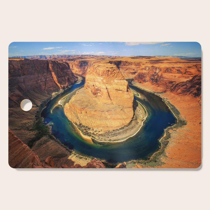 Stunning Horseshoe Bend, Colorado River, Glen Canyon scenic nature canyons photographic art print Cutting Board Gallery Image 1