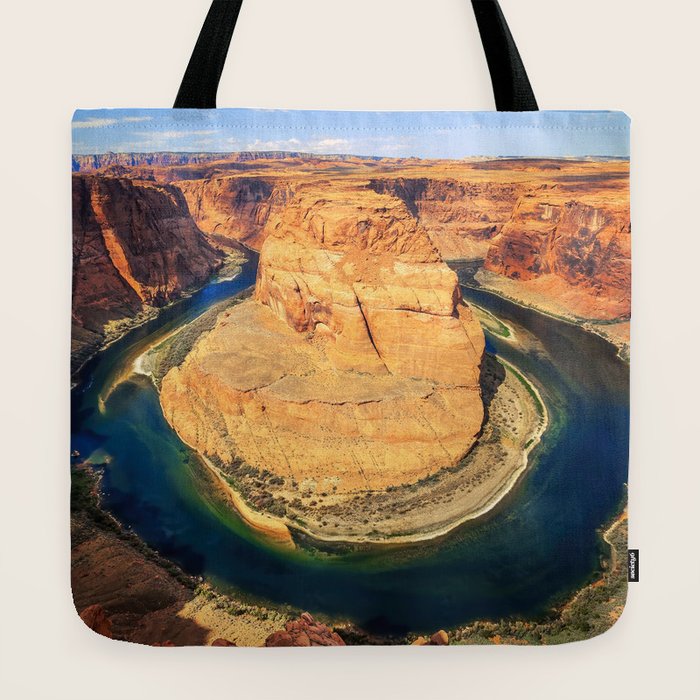 Stunning Horseshoe Bend, Colorado River, Glen Canyon scenic nature canyons photographic art print Tote Bag Gallery Image 2