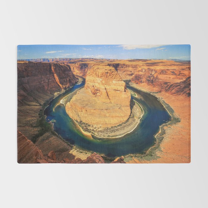 Stunning Horseshoe Bend, Colorado River, Glen Canyon scenic nature canyons photographic art print Rug Gallery Image 2
