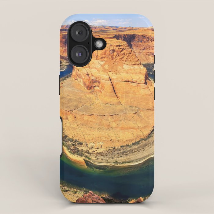 Stunning Horseshoe Bend, Colorado River, Glen Canyon scenic nature canyons photographic art print iPhone Case Gallery Image 1