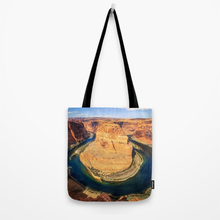 Stunning Horseshoe Bend, Colorado River, Glen Canyon scenic nature canyons photographic art print Tote Bag Gallery Image 2