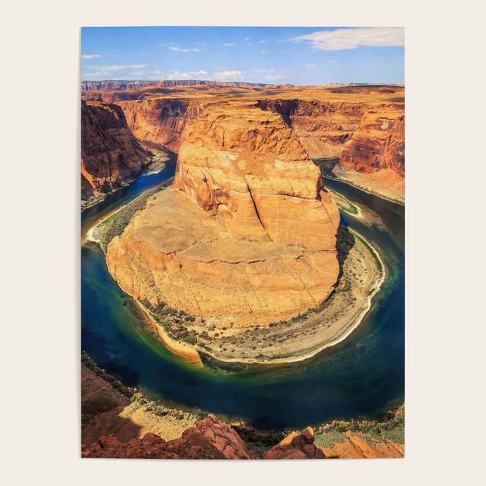 Stunning Horseshoe Bend, Colorado River, Glen Canyon scenic nature canyons photographic art print Poster Gallery Image 1