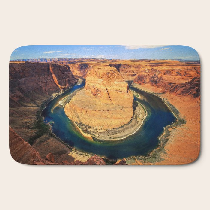 Stunning Horseshoe Bend, Colorado River, Glen Canyon scenic nature canyons photographic art print Bath Mat Gallery Image 2