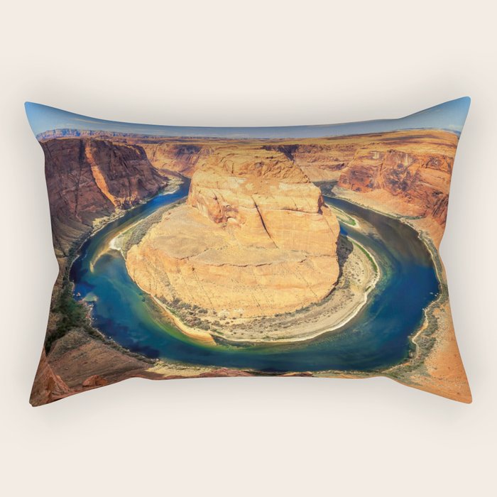 Stunning Horseshoe Bend, Colorado River, Glen Canyon scenic nature canyons photographic art print Rectangular Pillow Gallery Image 2
