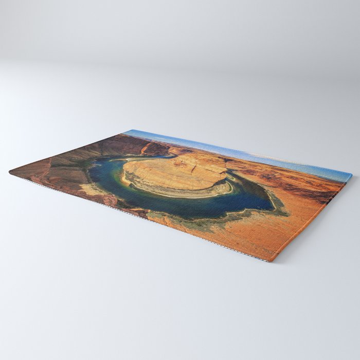 Stunning Horseshoe Bend, Colorado River, Glen Canyon scenic nature canyons photographic art print Rug Gallery Image 3
