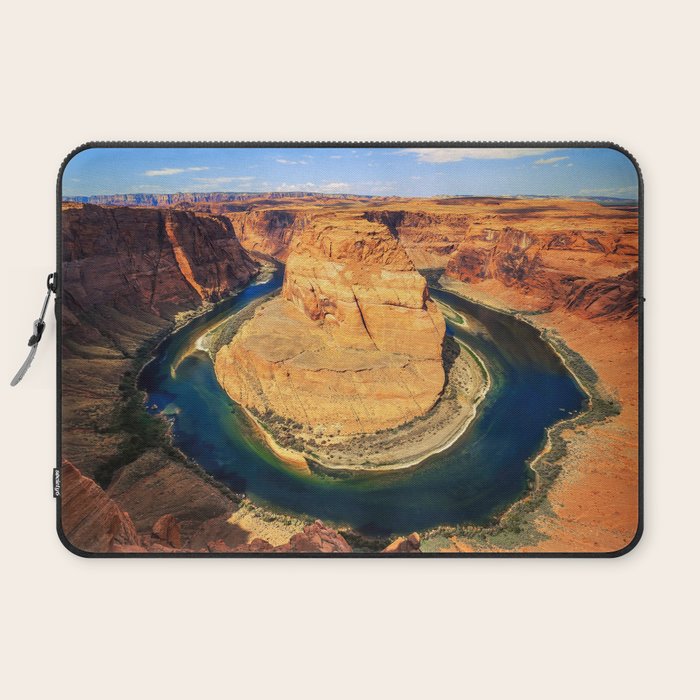 Stunning Horseshoe Bend, Colorado River, Glen Canyon scenic nature canyons photographic art print Laptop Sleeve Gallery Image 2