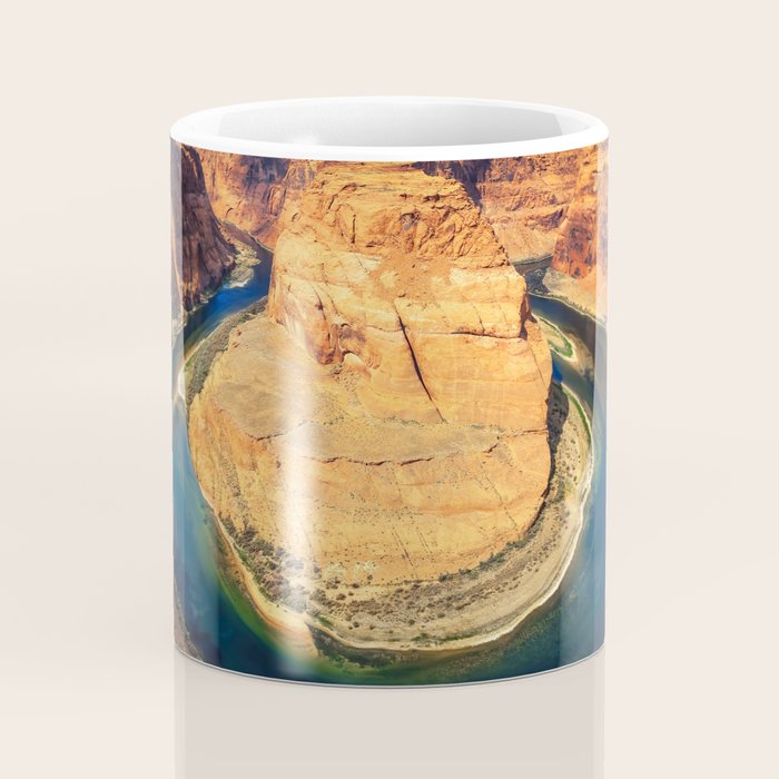 Stunning Horseshoe Bend, Colorado River, Glen Canyon scenic nature canyons photographic art print Coffee Mug Gallery Image 4