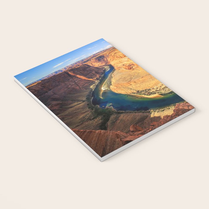 Stunning Horseshoe Bend, Colorado River, Glen Canyon scenic nature canyons photographic art print Notebook Gallery Image 3