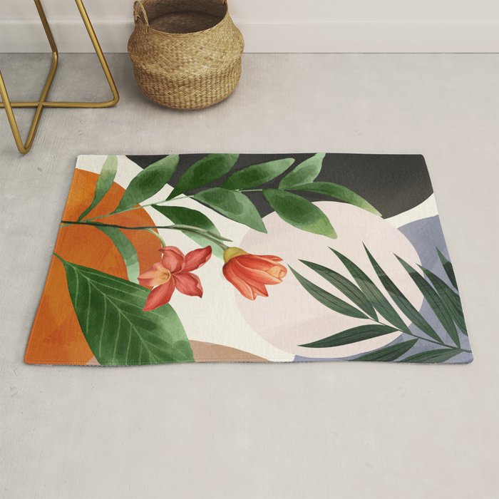 Abstract Tropical Art 12 Rug Gallery Image 1