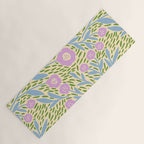 Botanical Garden - Lilac, Blue and Green  Yoga Mat Gallery Image 1