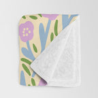 Botanical Garden - Lilac, Blue and Green  Throw Blanket Gallery Image 3