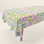 Botanical Garden - Lilac, Blue and Green  Tablecloth Gallery Image 1