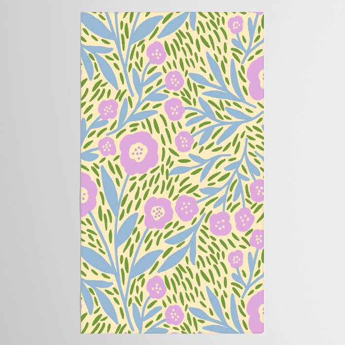 Botanical Garden - Lilac, Blue and Green  Tablecloth Gallery Image 2