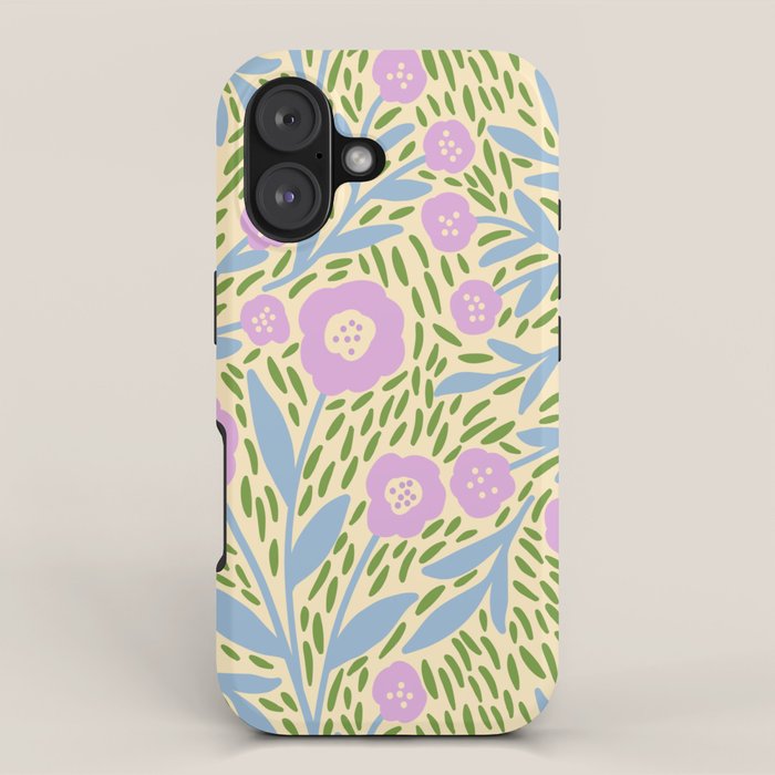 Botanical Garden - Lilac, Blue and Green  iPhone Case Gallery Image 1