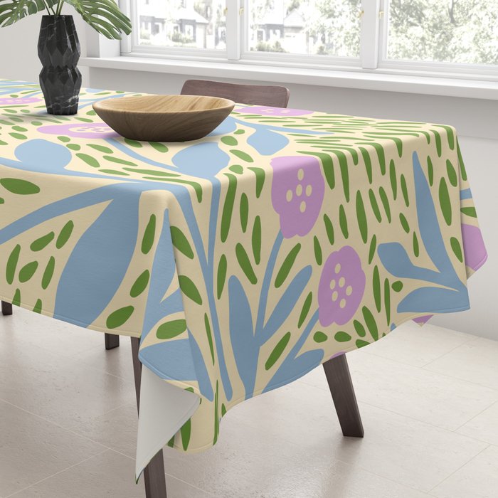Botanical Garden - Lilac, Blue and Green  Tablecloth Gallery Image 3