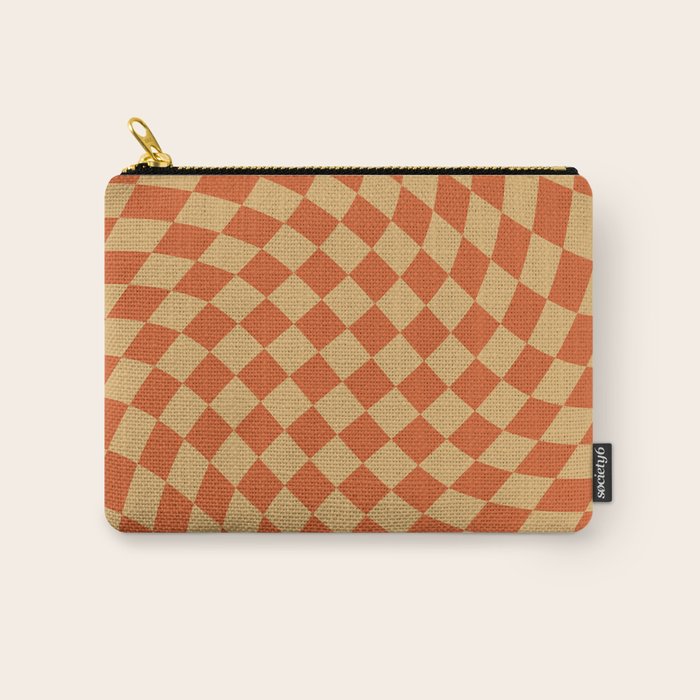 Orange Sunset Checker Carry All Pouch Gallery Image 1