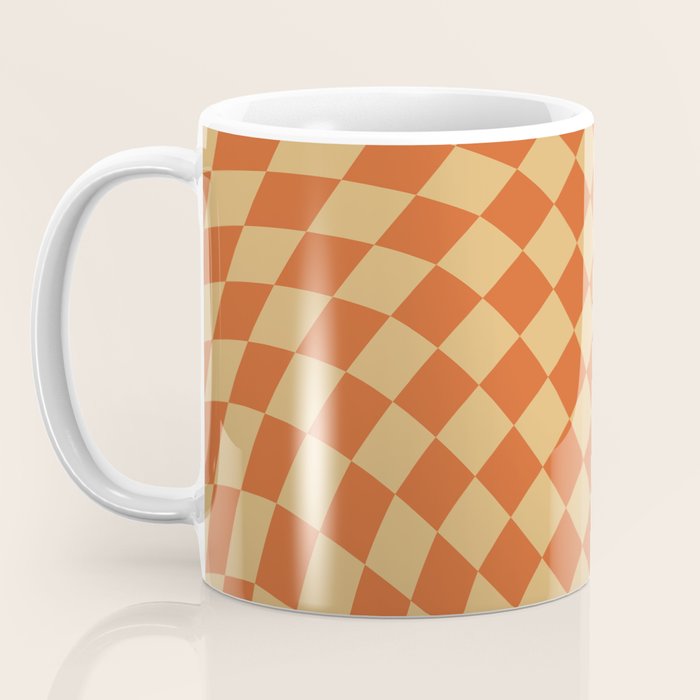 Orange Sunset Checker Coffee Mug Gallery Image 3