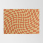 Orange Sunset Checker Rug Gallery Image 2