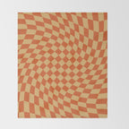 Orange Sunset Checker Throw Blanket Gallery Image 2