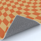 Orange Sunset Checker Rug Gallery Image 4