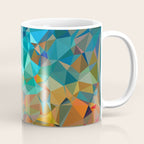 Red Blue Gold Low Poly Abstract Art Coffee Mug Gallery Image 1