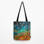 Red Blue Gold Low Poly Abstract Art Tote Bag Gallery Image 2
