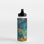 Red Blue Gold Low Poly Abstract Art Water Bottle Gallery Image 3
