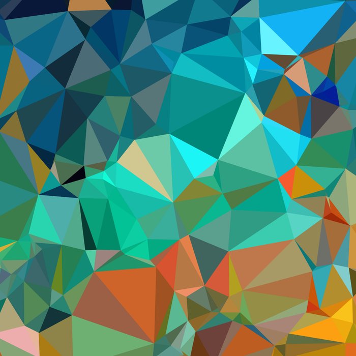 Red Blue Gold Low Poly Abstract Art Coffee Mug Gallery Image 2