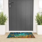 Red Blue Gold Low Poly Abstract Art Welcome Mat Gallery Image 3