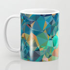 Red Blue Gold Low Poly Abstract Art Coffee Mug Gallery Image 3