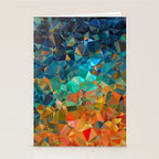 Red Blue Gold Low Poly Abstract Art Stationery Card Gallery Image 2