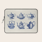 Blue Tea Pots Laptop Sleeve Gallery Image 1