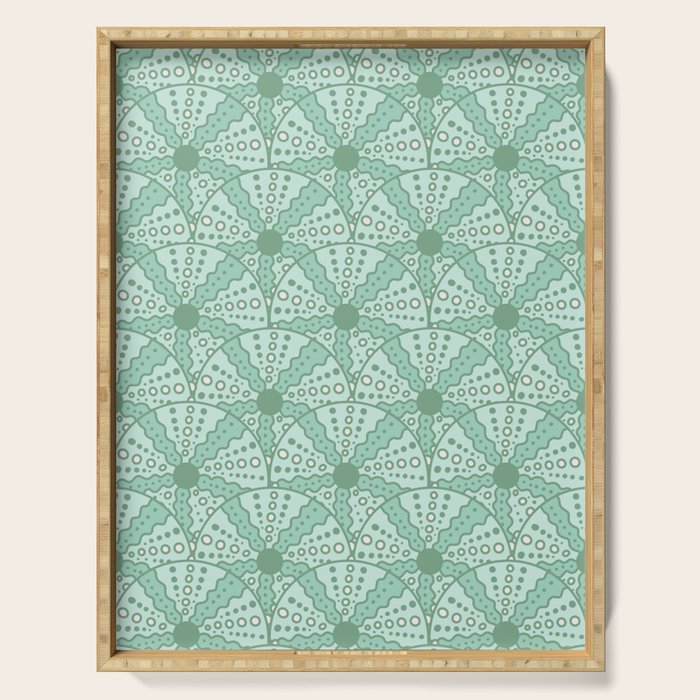 Sea Urchins - Aqua Blue Serving Tray Gallery Image 1