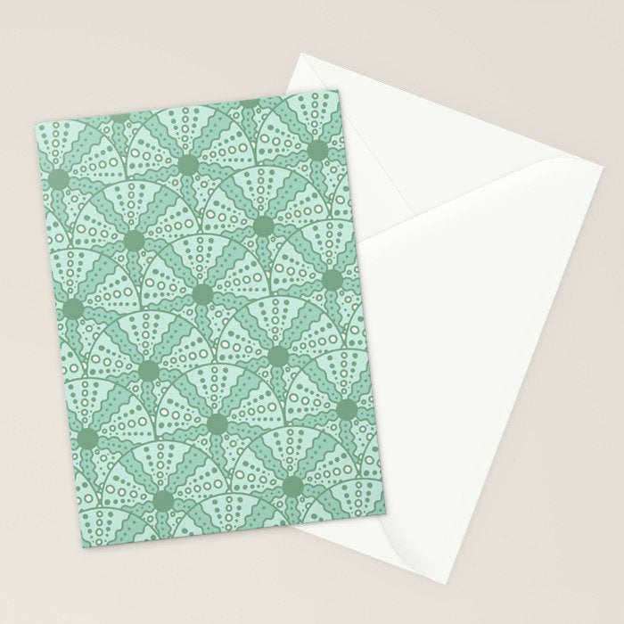 Sea Urchins - Aqua Blue Stationery Card Gallery Image 2