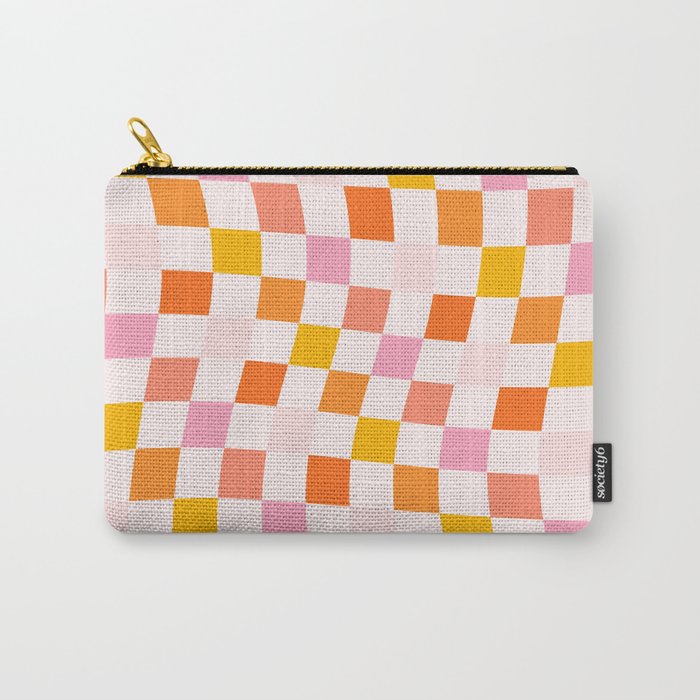 Checkers: PATTERN 04 | The Peach Edition Carry All Pouch Gallery Image 1