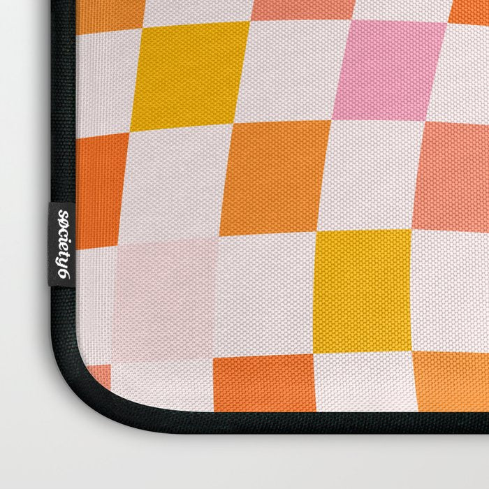 Checkers: PATTERN 04 | The Peach Edition Laptop Sleeve Gallery Image 3
