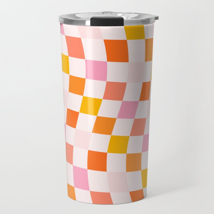Checkers: PATTERN 04 | The Peach Edition Travel Mug Gallery Image 1
