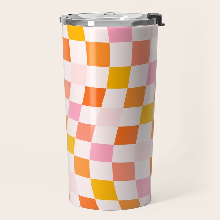 Checkers: PATTERN 04 | The Peach Edition Travel Mug Gallery Image 2