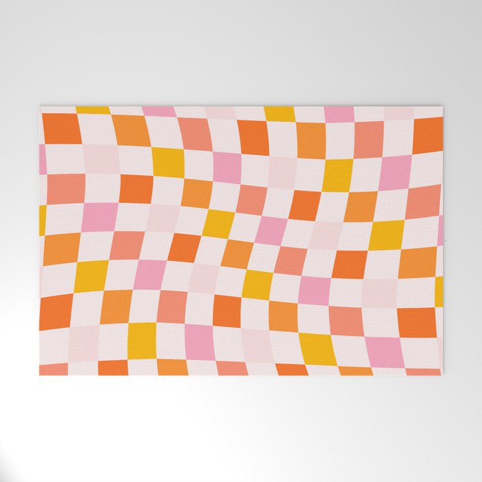 Checkers: PATTERN 04 | The Peach Edition Welcome Mat Gallery Image 1