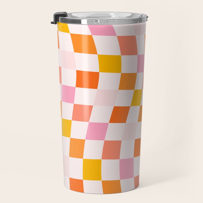 Checkers: PATTERN 04 | The Peach Edition Travel Mug Gallery Image 3