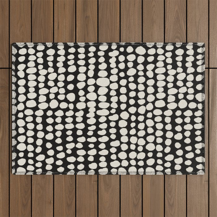 Irregular Polka Dot Pattern #2 Outdoor Rug Gallery Image 1