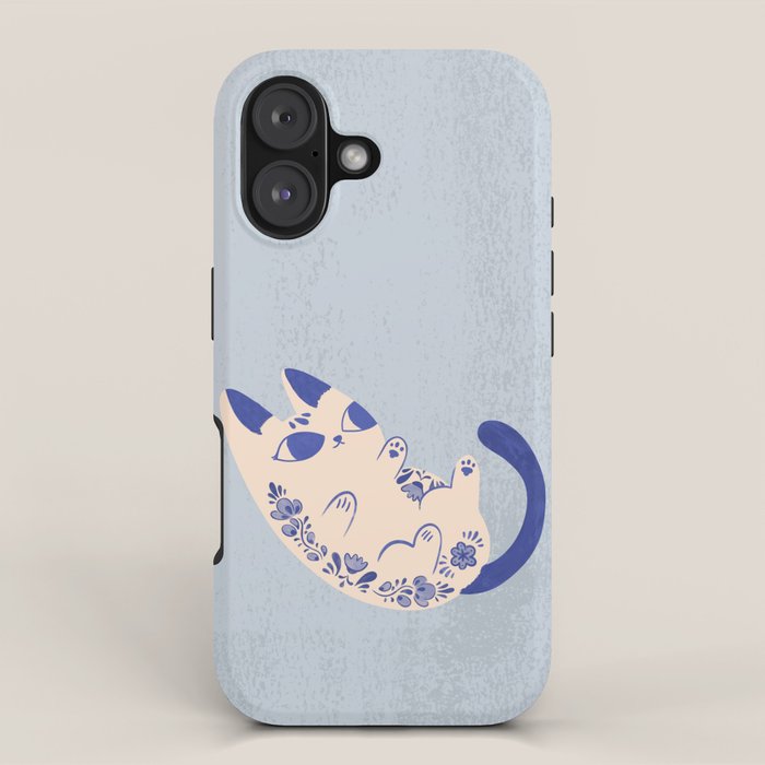 Purrcelin Cat Butt - Charming Delft Pottery Kitty iPhone Case Gallery Image 1